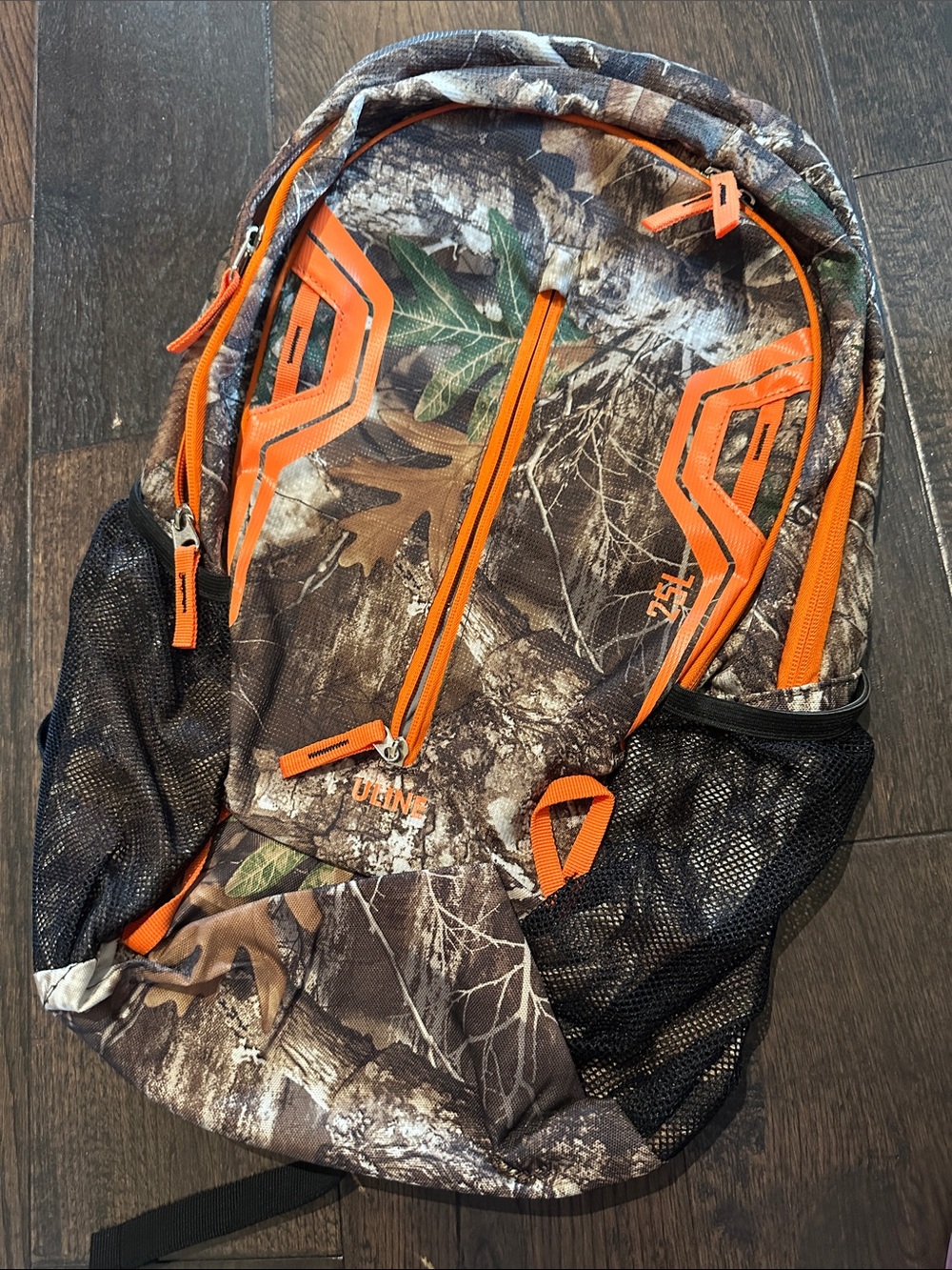 Uline Daypack Backpack - Camo/Orange NEW